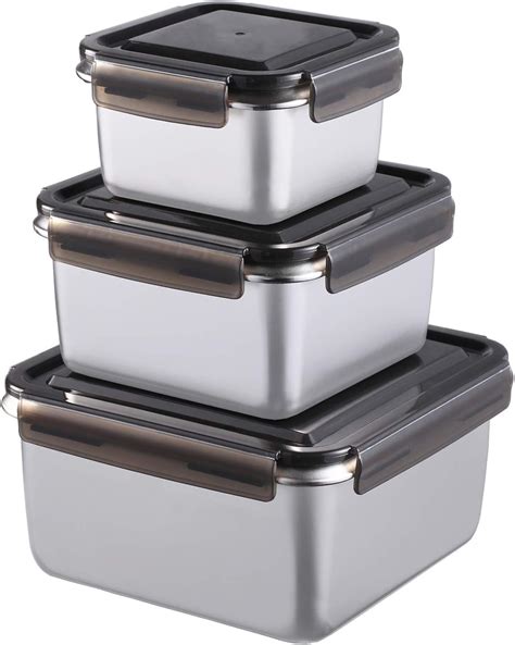 stainless steel boxes set|stainless steel food grade containers.